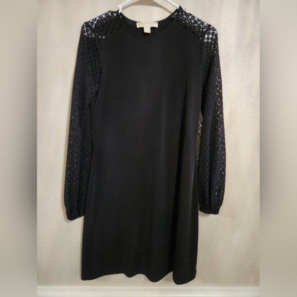 Michael Kors Black Long Sleeve Mini Dress - Picture 1 of 8